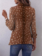Felisa | Giacca Stampa Animalier con Volant
