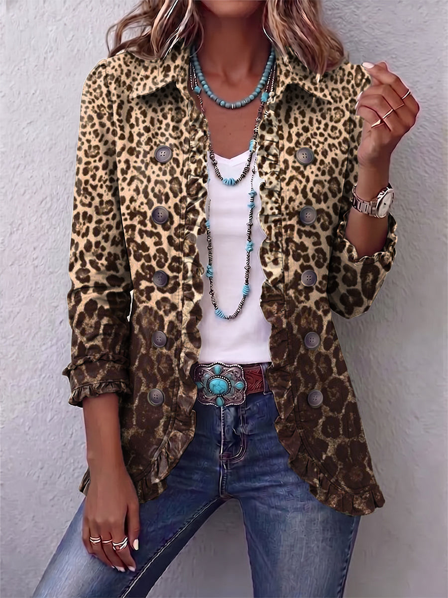 Belén | Giacca Leopardata con Volant