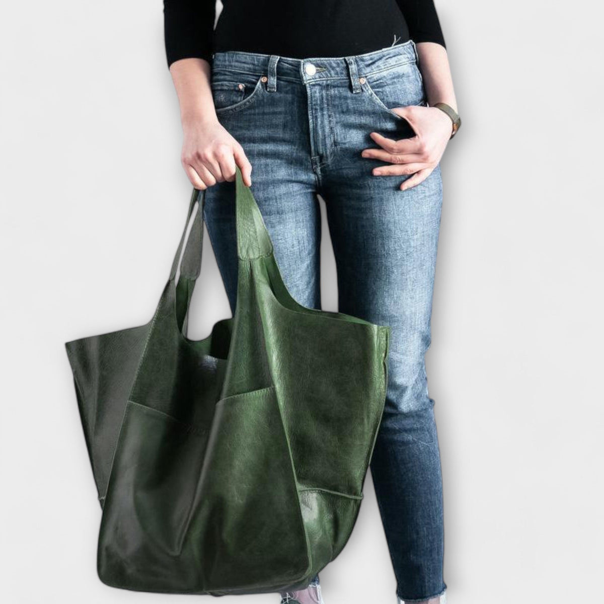 Urania | Borsa shopper oversize in pelle
