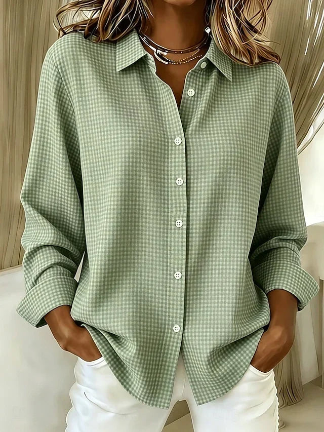 Hillrose™ | Camicetta Rilassata Gingham con Bottoni Frontali